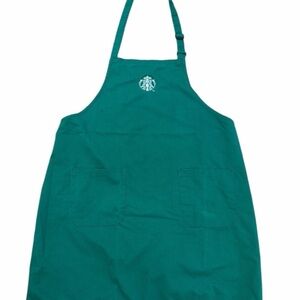 EUC Starbucks Solid Teal Green Barista Exclusive Apron w/ Logo OS One Size